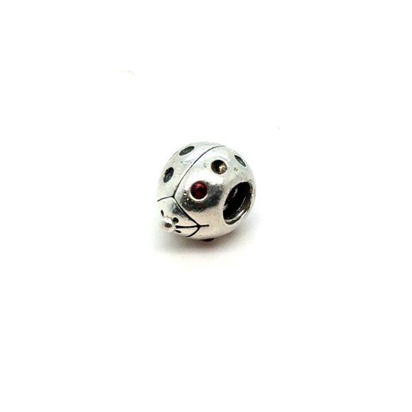 Chamilia 925 Red Rhinestones Ladybug Charm - Picture 1 of 5
